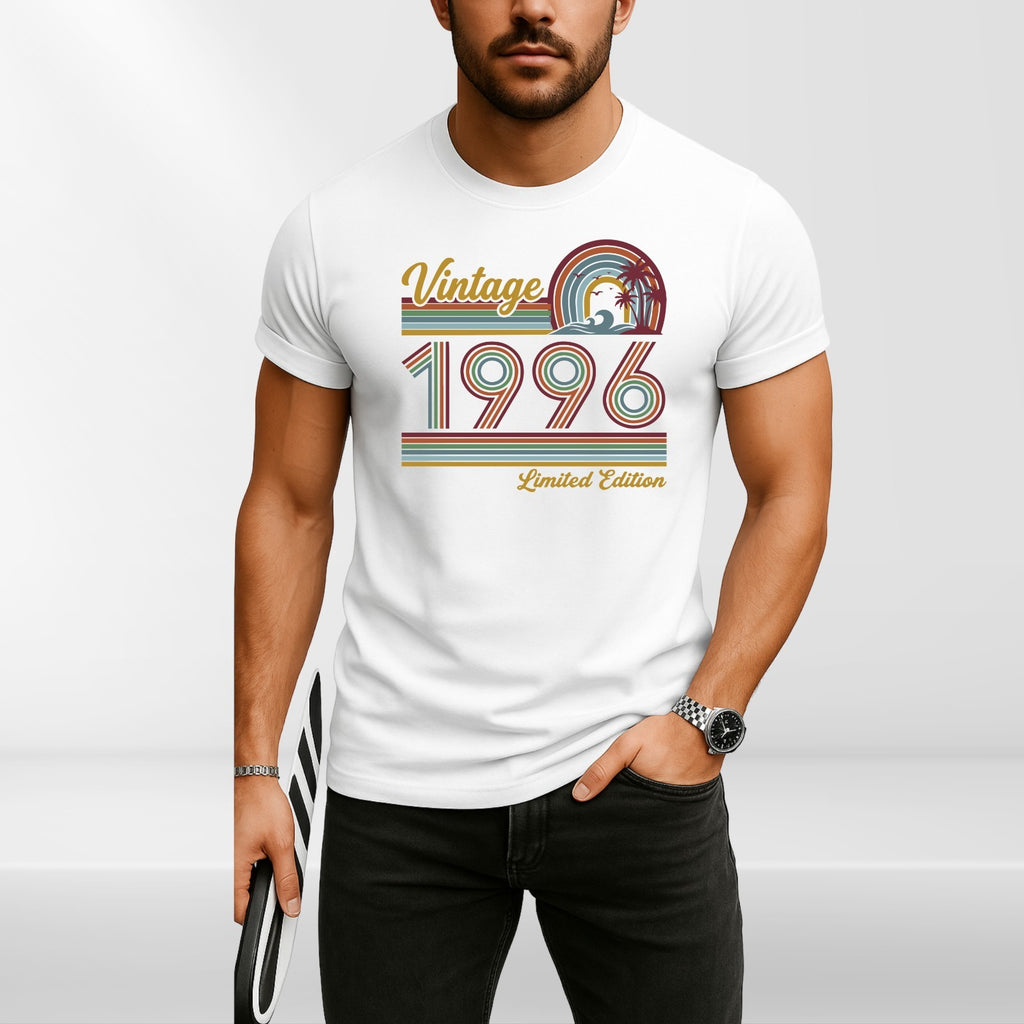 Vintage 1996 Limited Edition T Shirt 30th Birthday Retro Graphic Gift Tee UK