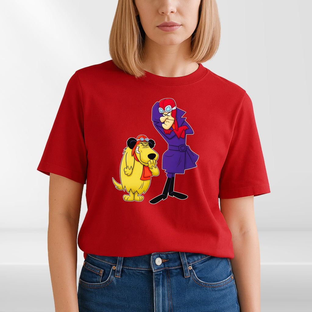 Wacky Races Dastardly And Muttley Retro T-Shirt Shirt Cartoon Hero Mens Clothing