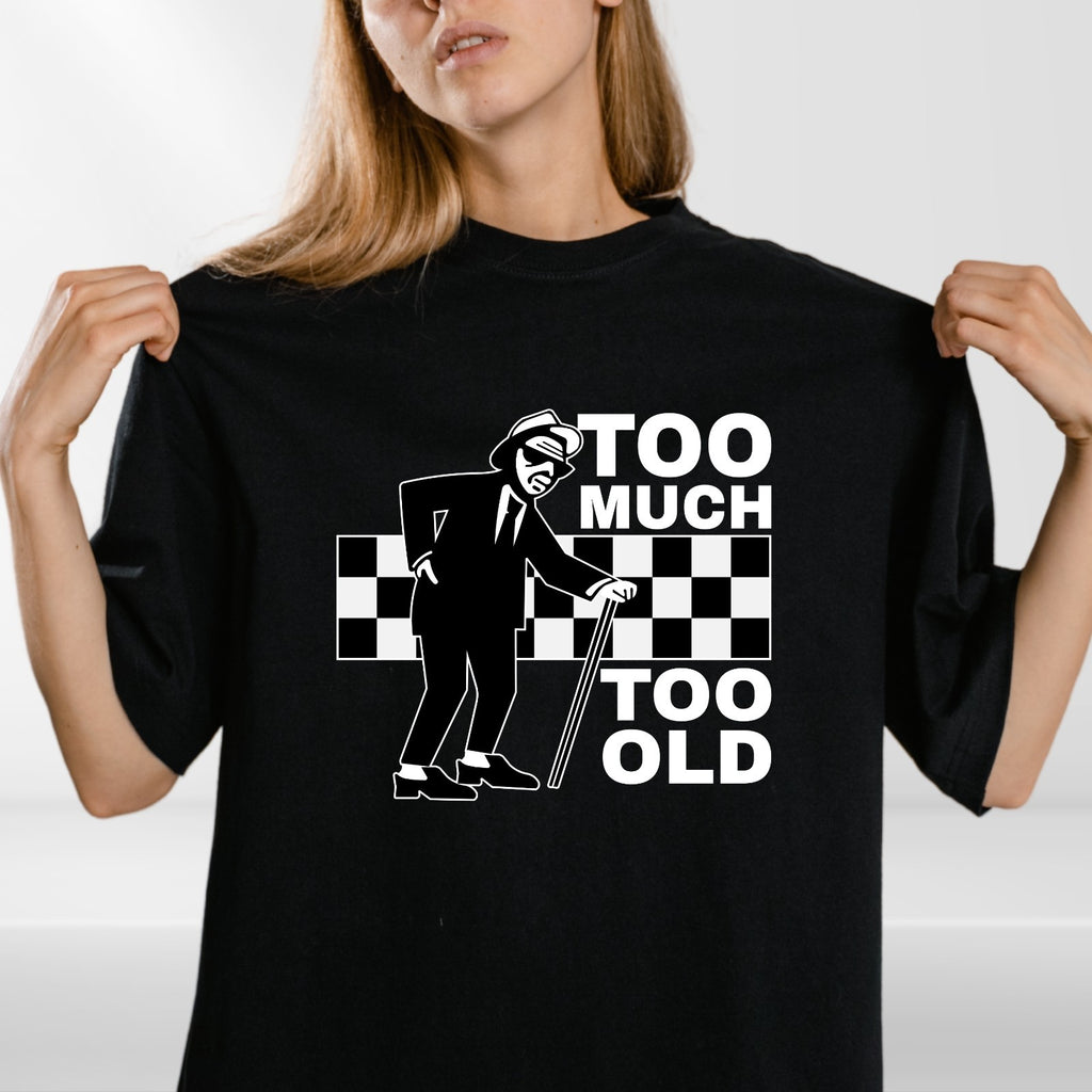 Too Much Too Old T-Shirt Ska 2 Tone Records Music Retro Top Tee