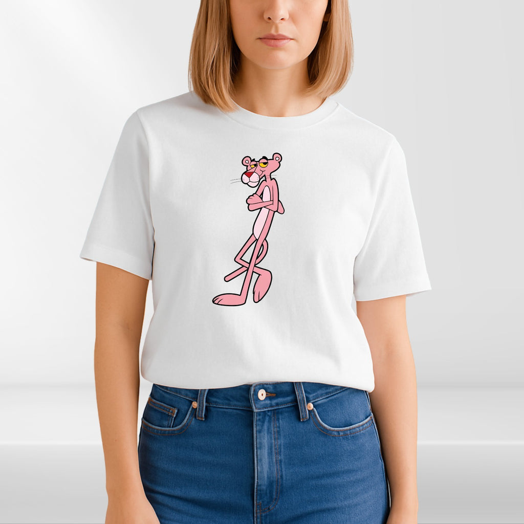 Pink Panther Retro Cartoon T-Shirt Vintage Funny Graphic Unisex Tee Classic Gift