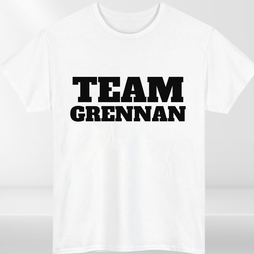 Personalised Team T-Shirt Custom Surname Name Unisex Hen Stag Group Tee