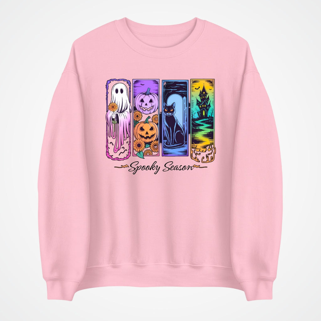 Spooky Season Jumper | Cute Halloween Sweatshirt | Ghost Pumpkin Cat Design | Au