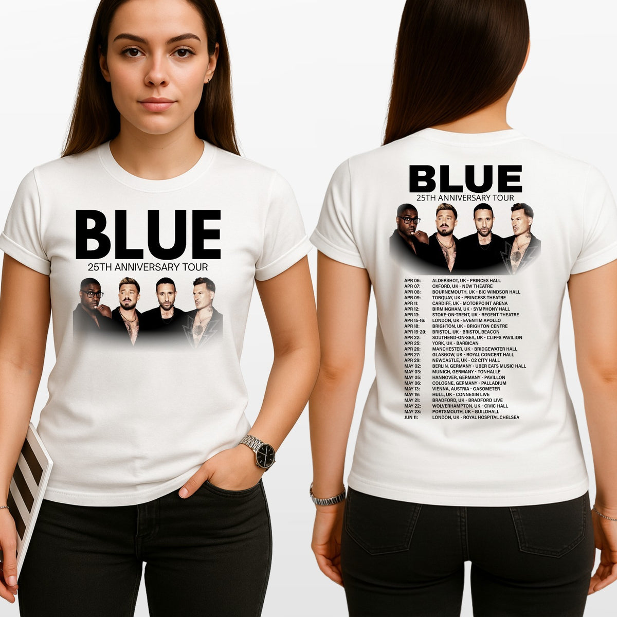 Blue 25th Anniversary 2026 Tour UK And EU Merch Photo Unisex T-Shirt