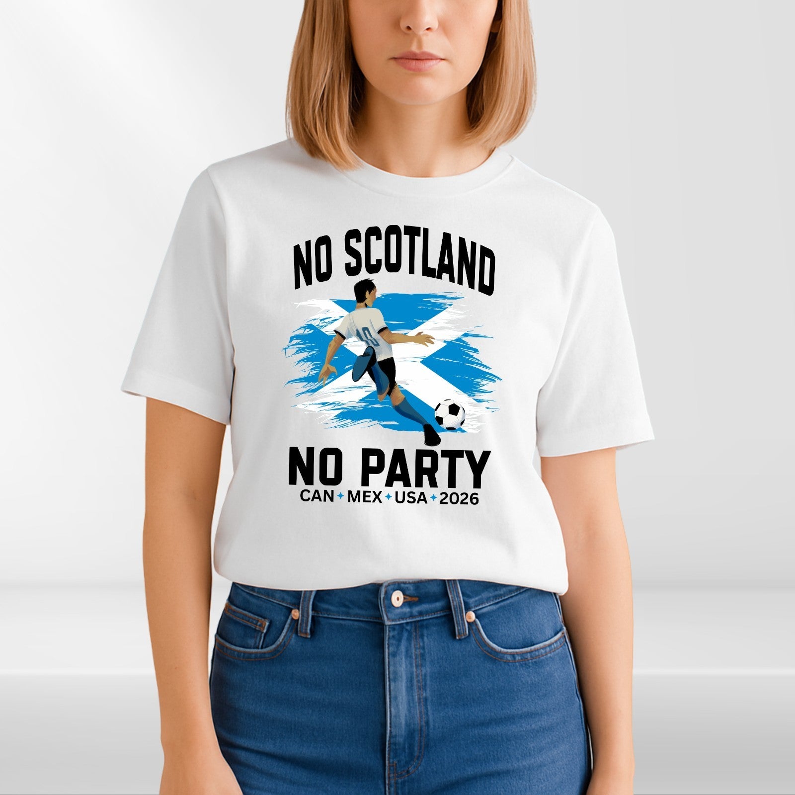 No Scotland No Party 2026 Football Fan T Shirt Scotland Soccer Supporters Tee