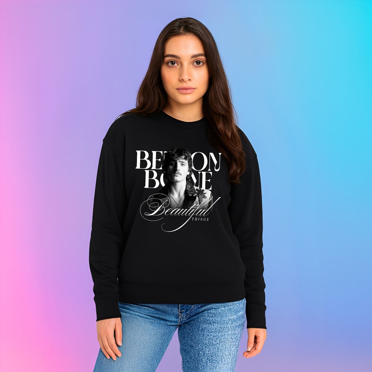Benson Boone Beautiful Things Graphic Fans Unisex  Jumper , 3year  -5XL