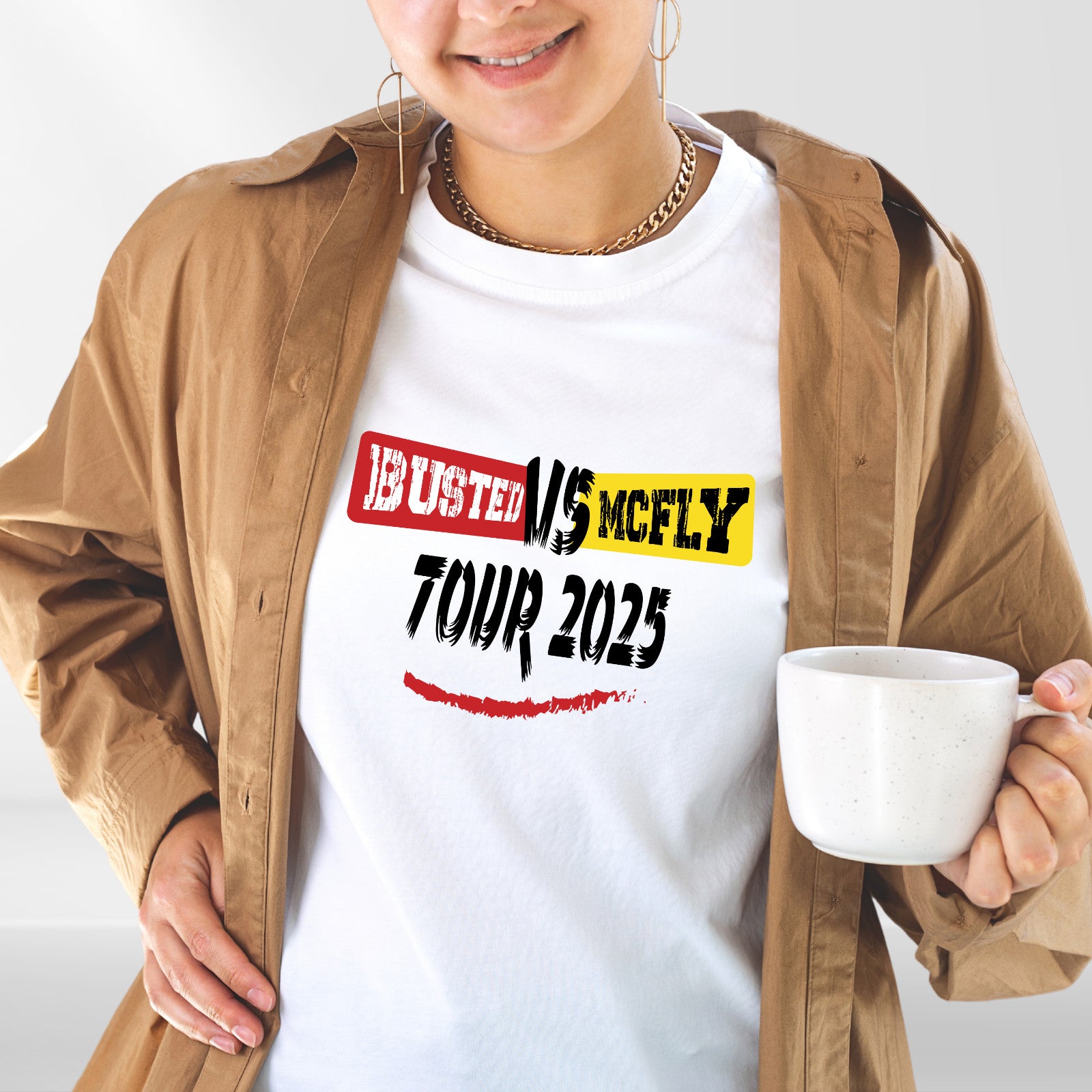 Team McFLY 2025 Pop Rock T-Shirt, Busted vs McFly Party Shirt, Music Lover's Tee