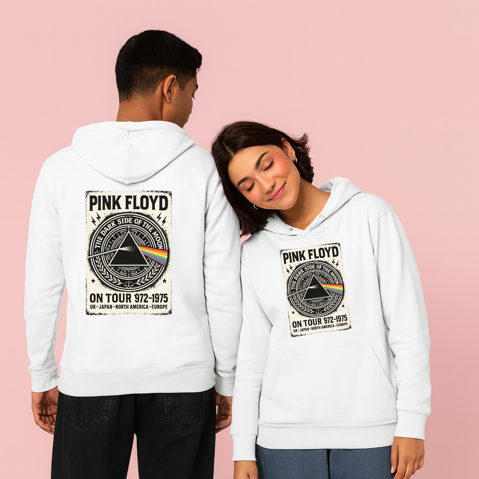 Vintage Psych Hoodie | Dark Side Of The Moon Band Hoodie | Music Gift Top 3Y–4XL