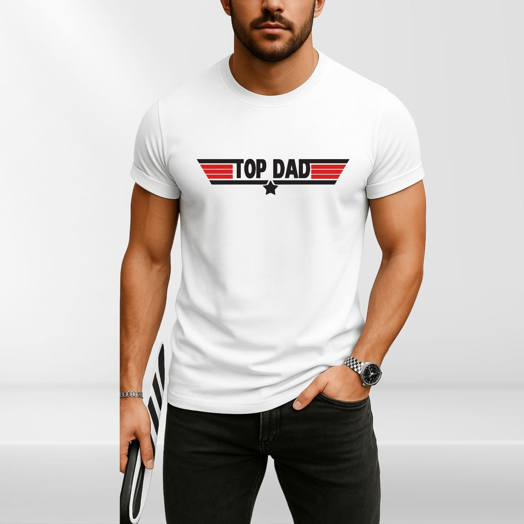 Top Dad Mens T Shirt Fathers Day Birthday Funny Gift Unisex Tee Top