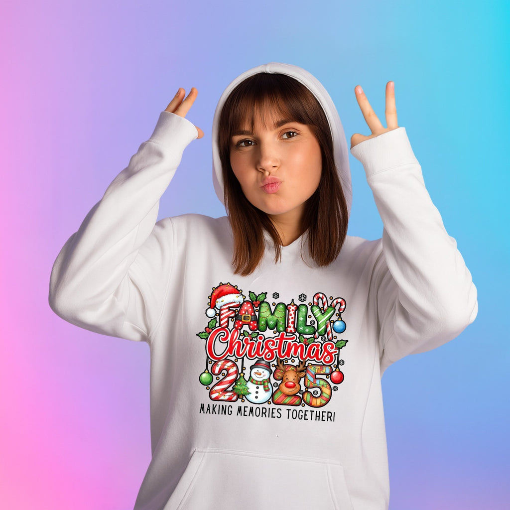 Family Christmas 2025 Hoodie | Matching Xmas Hoodie | Snowman & Reindeer Gift |