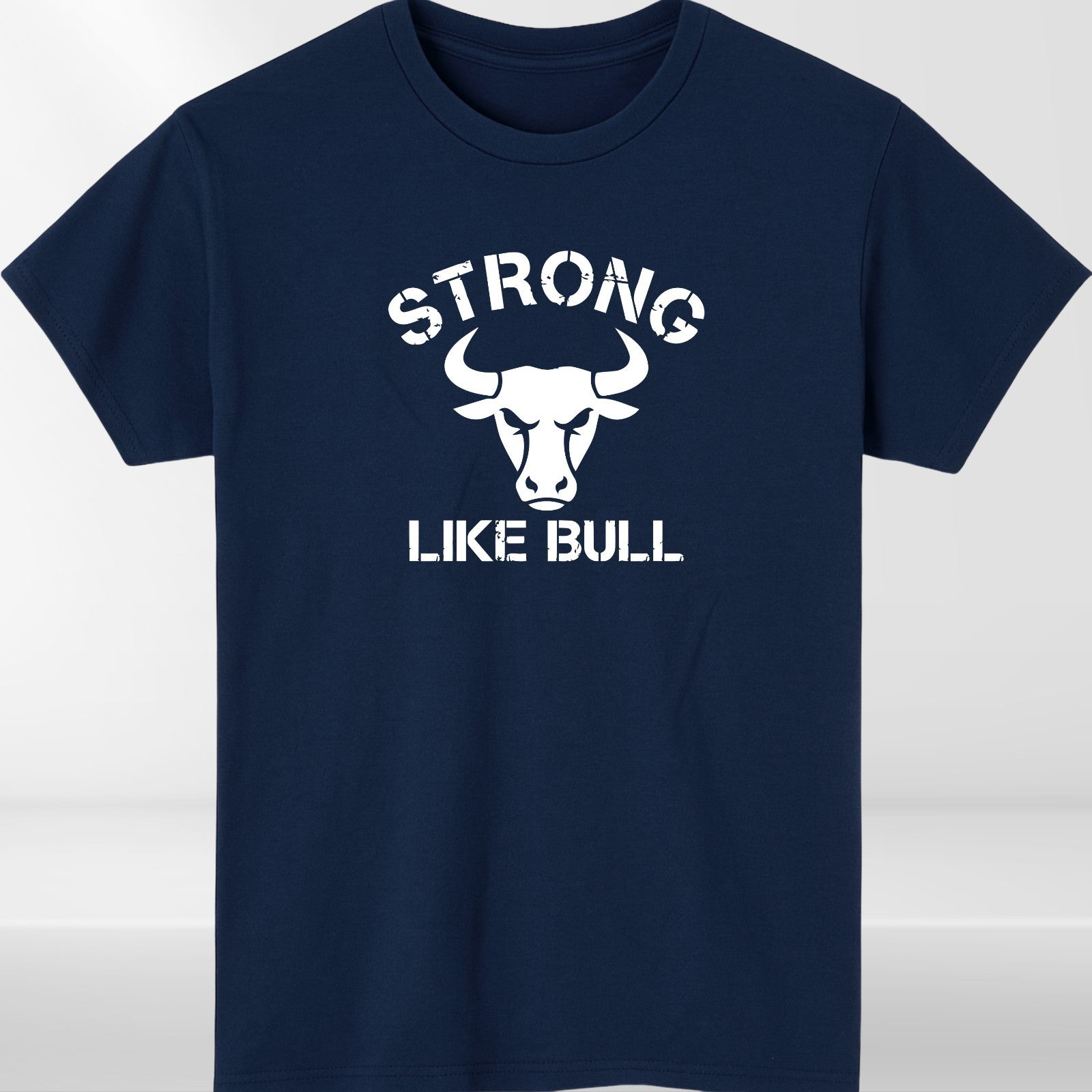 Strong Bull Gym T Shirt Bodybuilding Workout Fitness Training Muscle Top UK