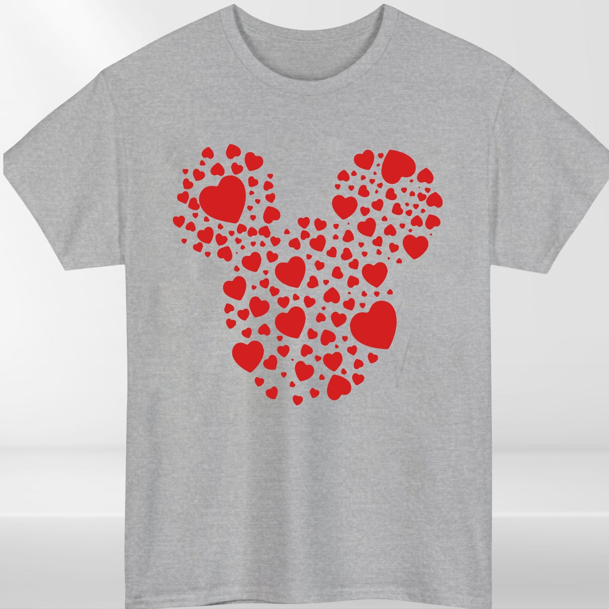 Mickey Minnie Heart T-Shirt Matching Disney Love Unisex Tee