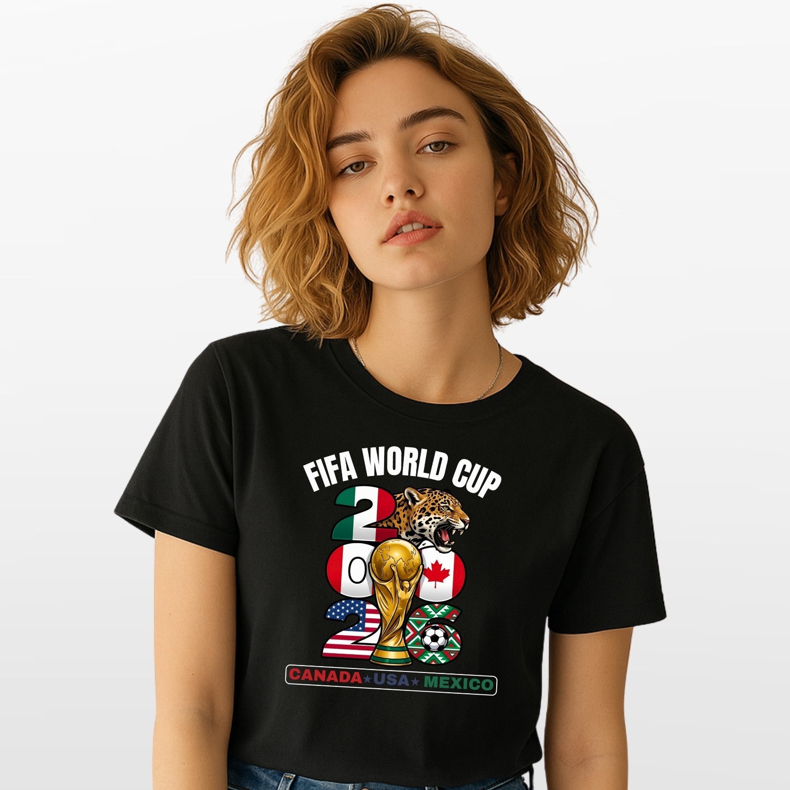 Canada USA Mexico World Cup 2026 T-Shirt - Patriotic Soccer Host Nations Tee