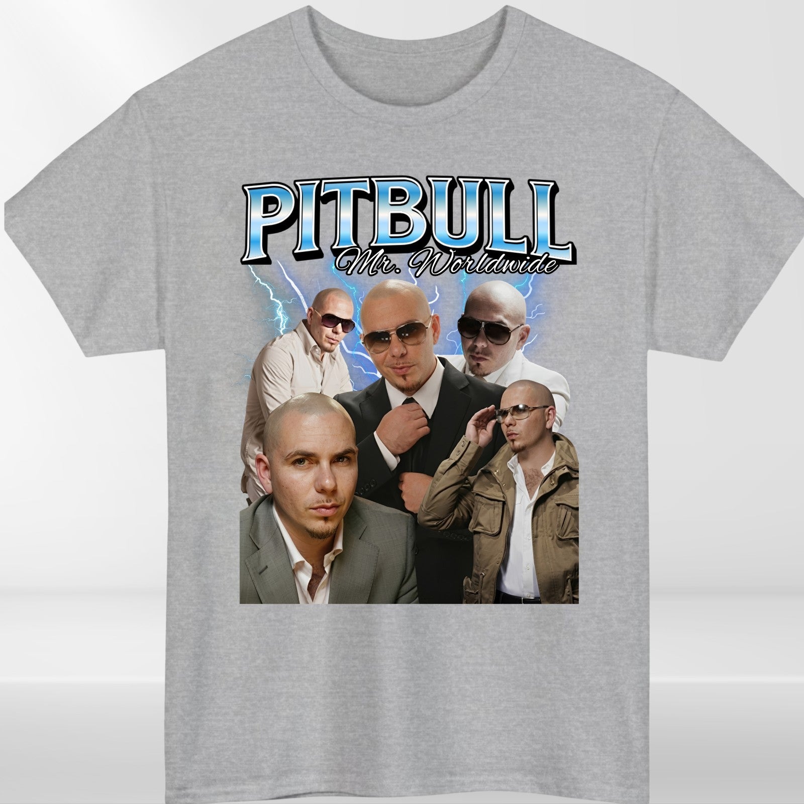 Retro Mr Worldwide Inspired T Shirt Vintage Music Graphic Fan Tee Top UK
