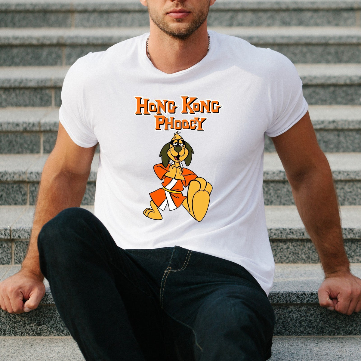 Hong Kong Phooey Inspired Vintage Cartoon T Shirt Retro Fan Tee Top UK