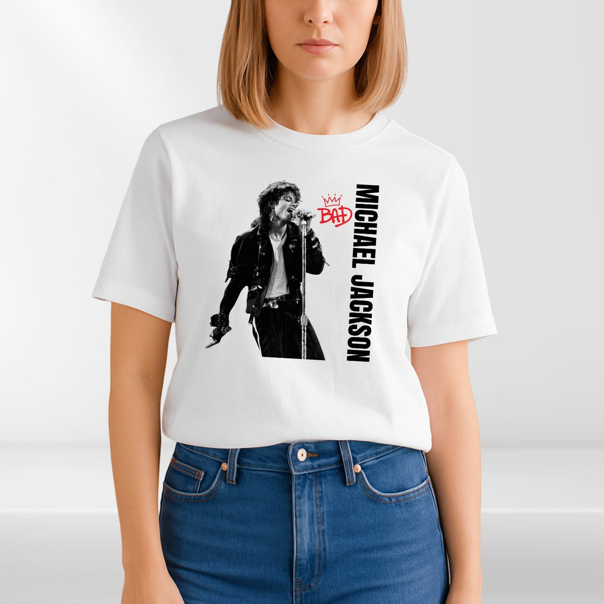 Michael Jackson Bad Album T-Shirt Pop King Graphic Unisex Tee