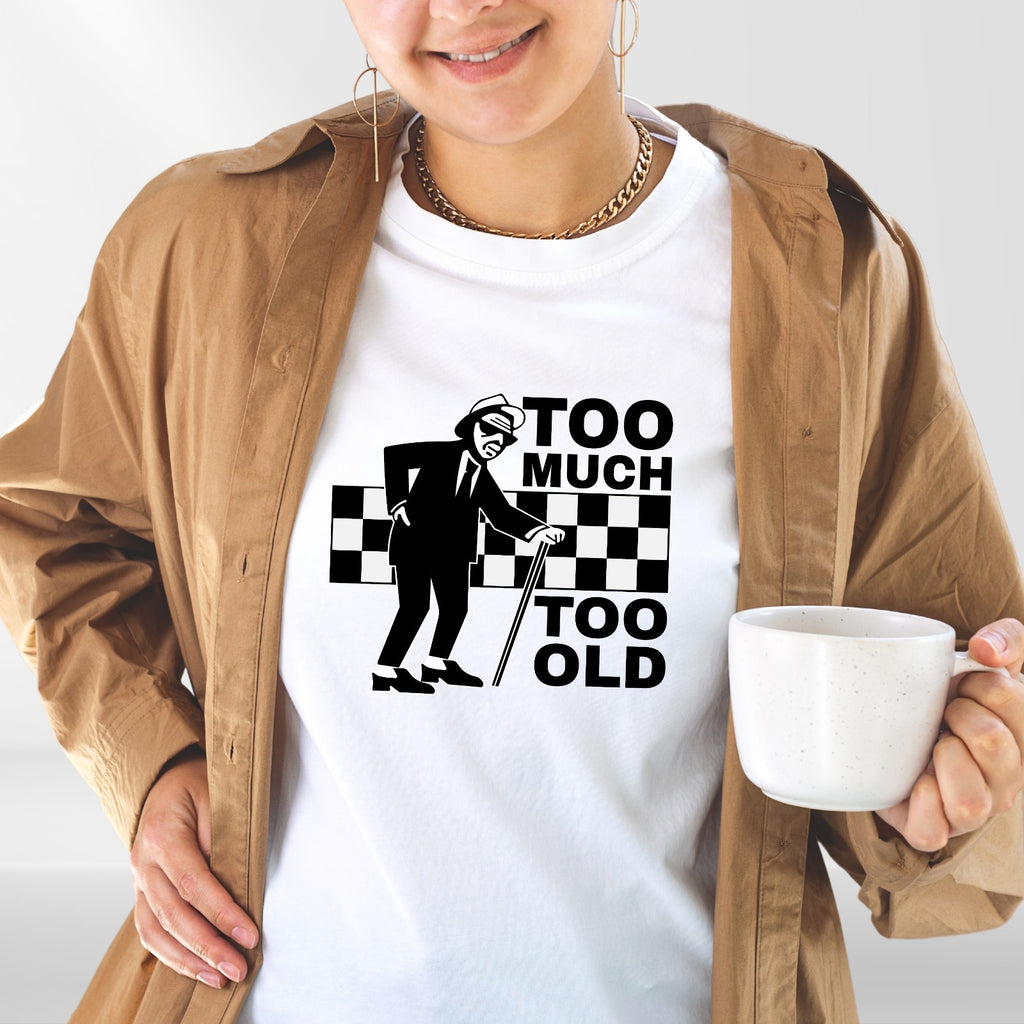 Too Much Too Old T-Shirt Ska 2 Tone Records Music Retro Top Tee