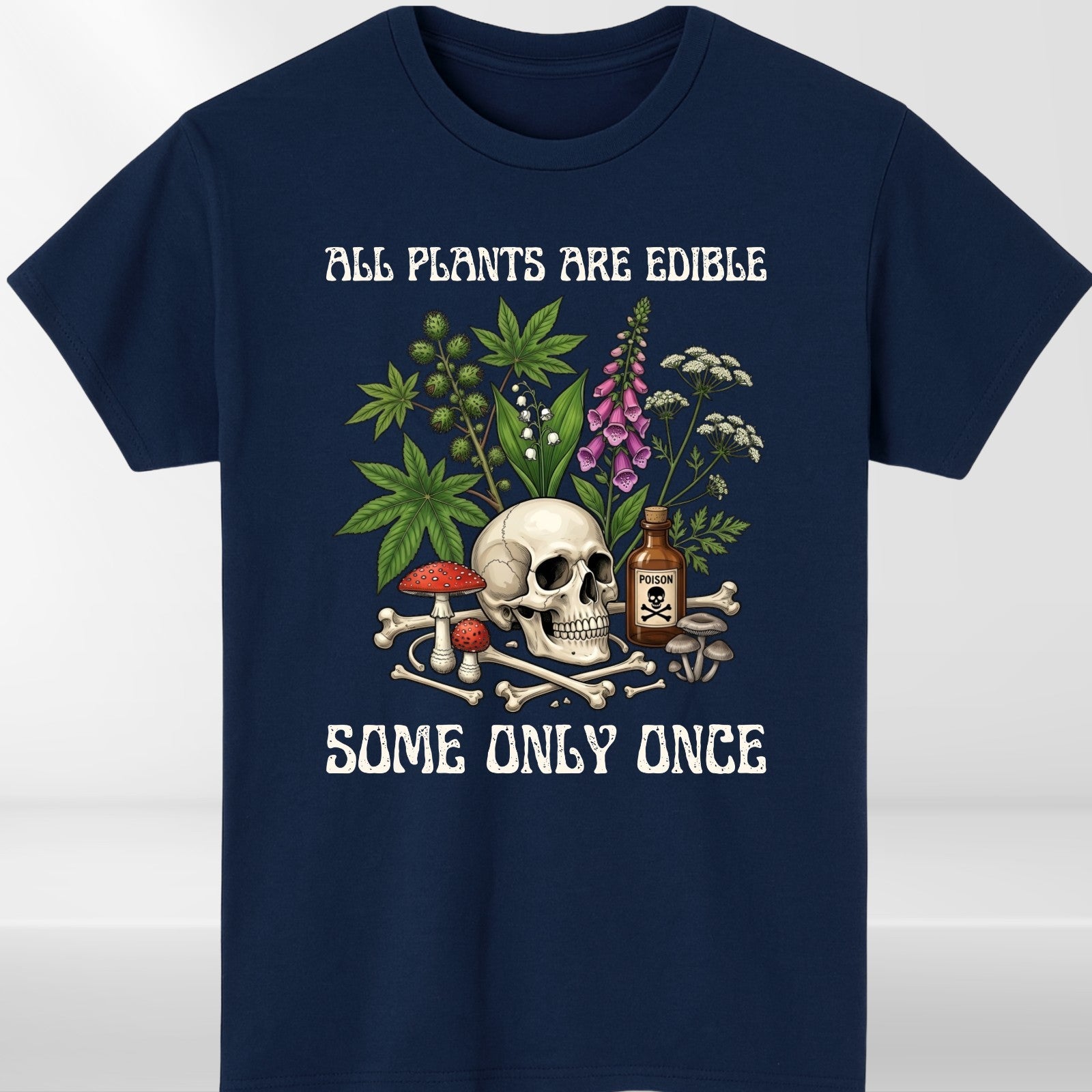 Funny Gardening T Shirt All Plants Are Edible Botanical Unisex Gift Tee UK