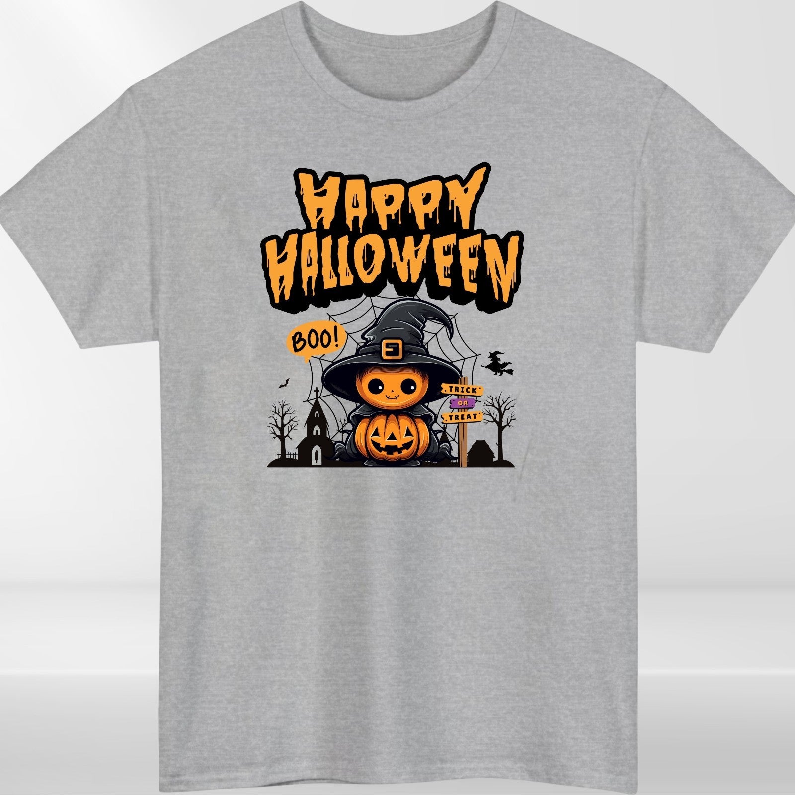Happy Halloween T-Shirt | Pumpkin Boo Trick or Treat Tee | Spooky Funny Graphic