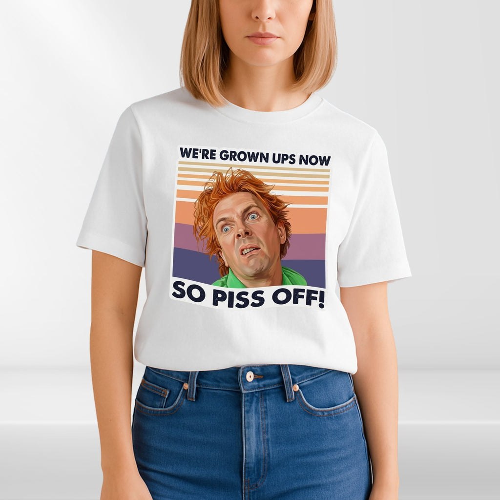 DROP DEAD FRED INSPIRED T SHIRT WE'RE GROWN UPS NOW FUNNY RIK MAYALL UNISEX TEE