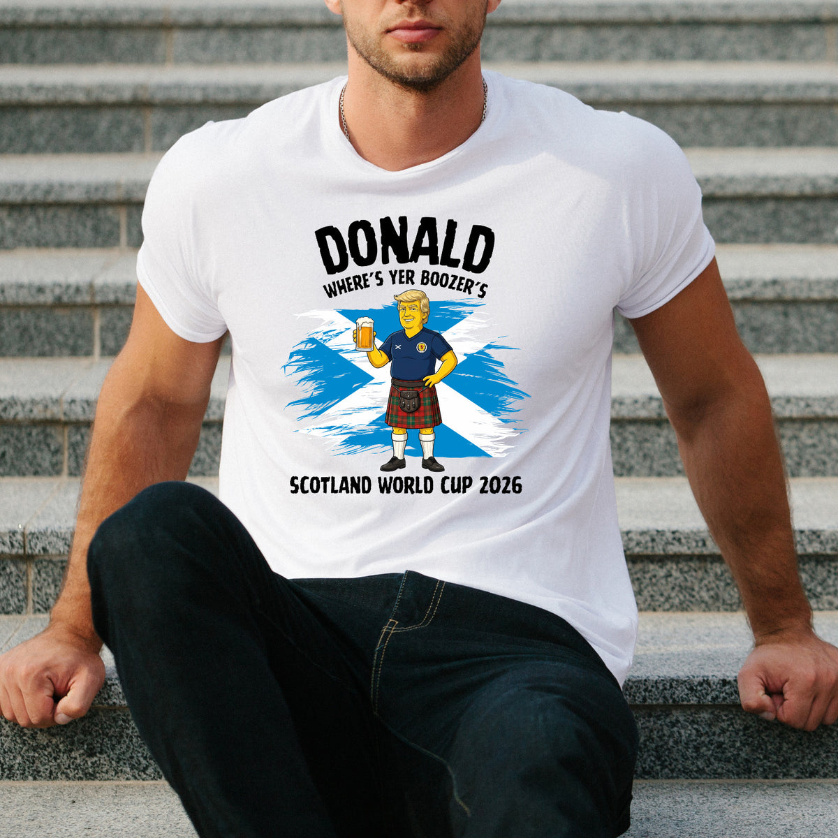Donald Where's Yer Boozer's 2026 Scotland Football Fan Unisex T Shirt Gift