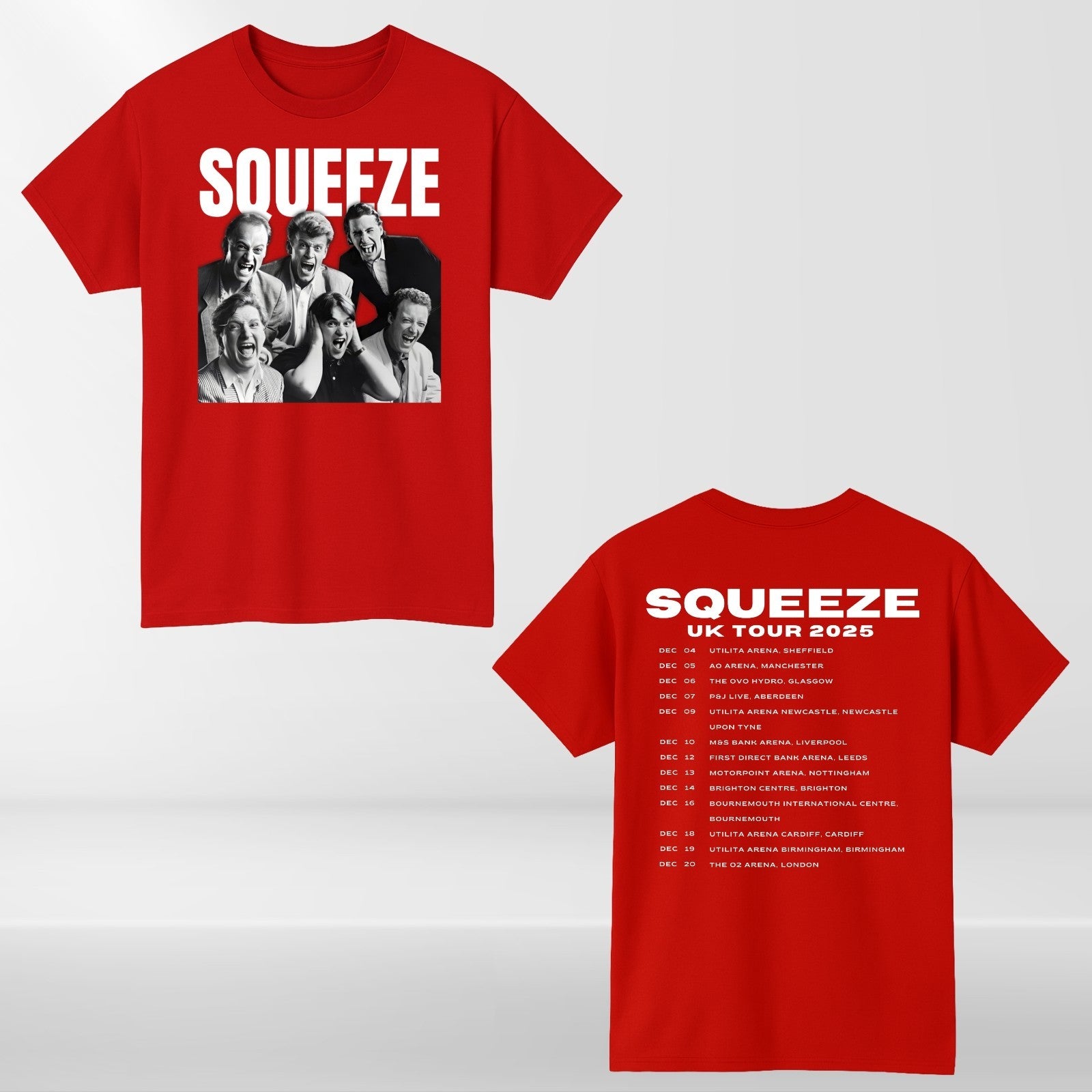 Squeezers UK Tour 2025 T Shirt | Retro Band Tour Tee | Music Fans Gift 3Y–4XL