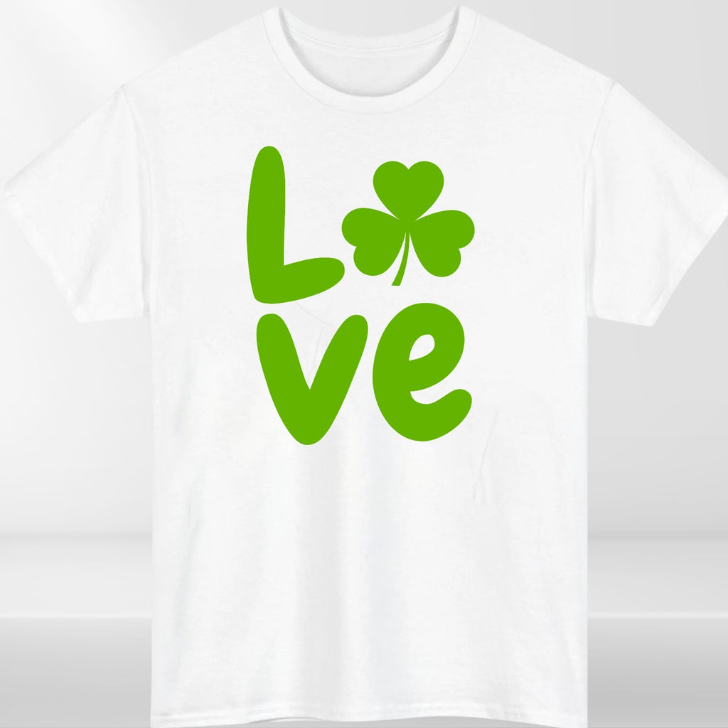 St Patricks Day Family Matching T-Shirts Love Shamrock Black Cotton Unisex