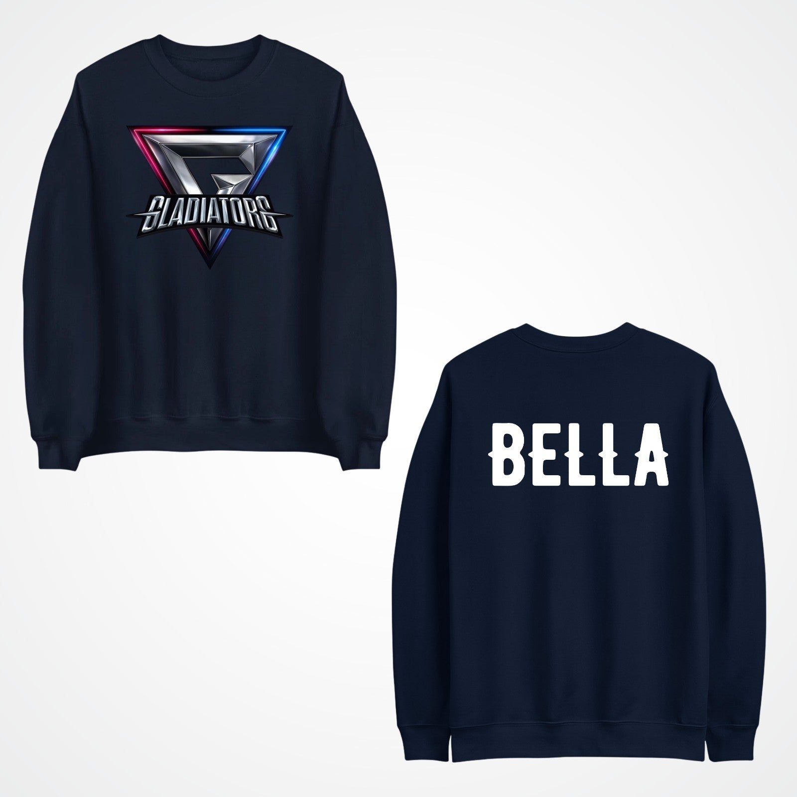 Personalised Gladiators Adult Kids Jumper  Gaming Team Gamer 90's TV Show Xmas
