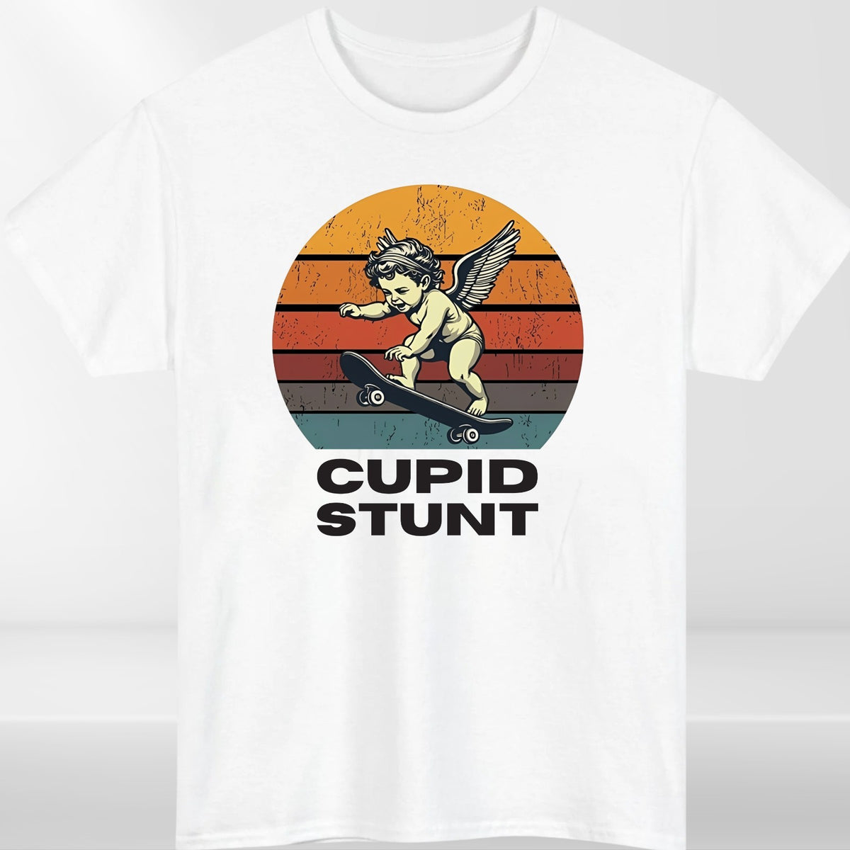 Cupid Stunt Funny Joke T Shirt Sarcastic Humour Unisex Party Gift Tee Top