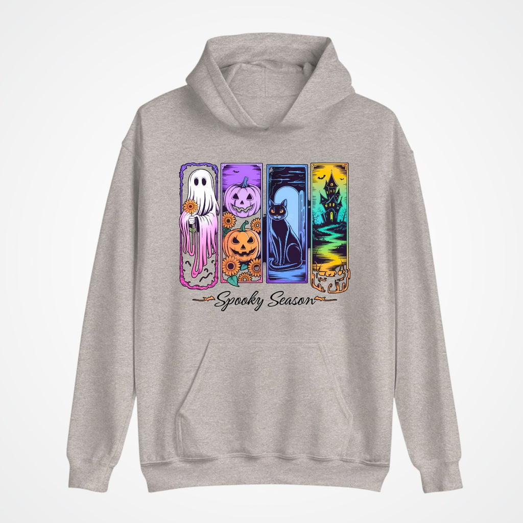 Spooky Season Hoodie | Halloween Ghost & Pumpkin Design | Cute Spooky Sweatshirt