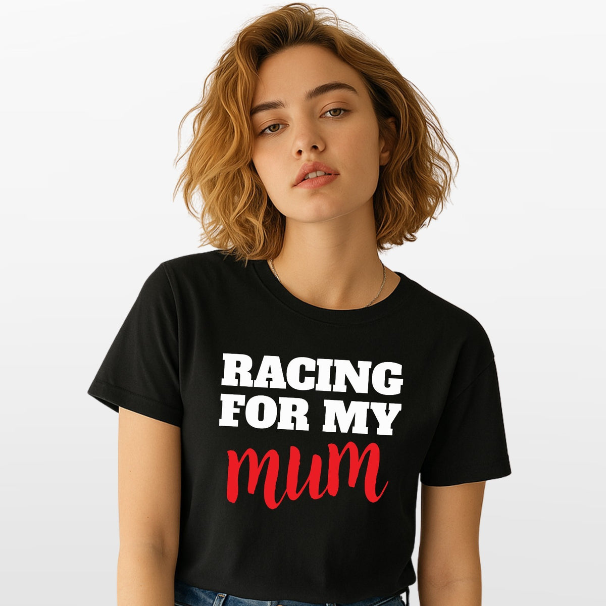 Racing For My Mum T-Shirt Charity Run Marathon Support Unisex Kids Tee