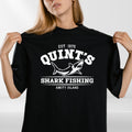 Jaws Quints Amity Island 1975 Shark Fishing  Movie Tee  T-Shirt