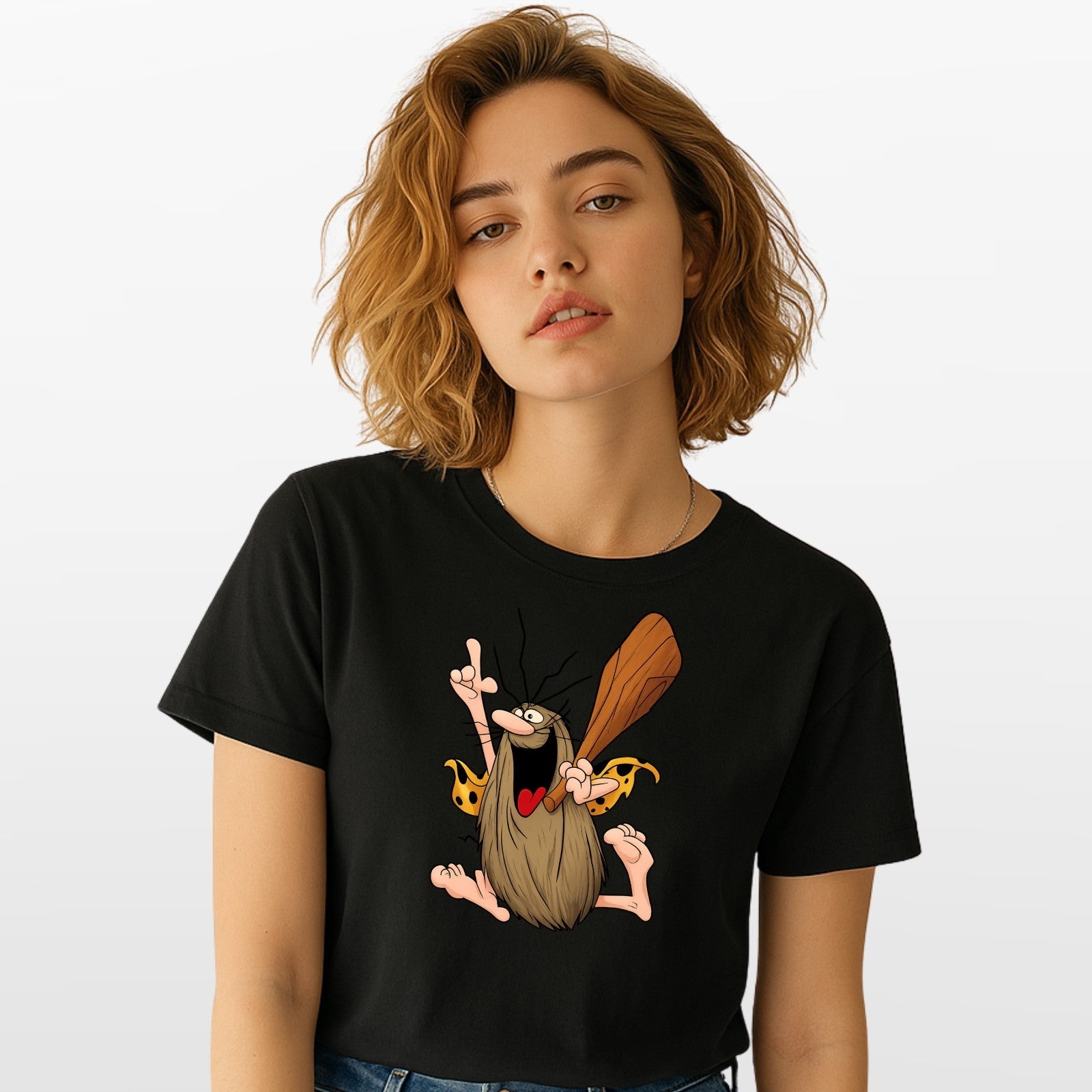 Vintage Captain Caveman Cartoon T-Shirt Retro Hanna Barbera Graphic Gift Tee Top