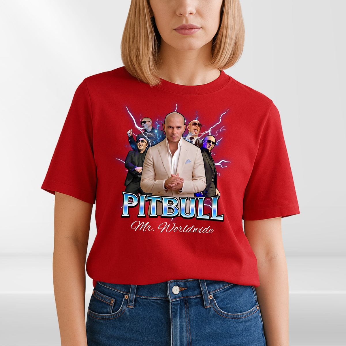 Retro Mr Worldwide Inspired Adults T Shirt Vintage Music Fun Tee Top