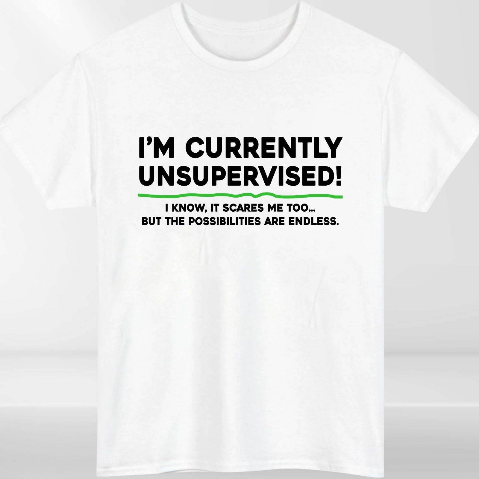 I'M CURRENTLY UNSUPERVISED Funny Rude T-Shirt product view 2