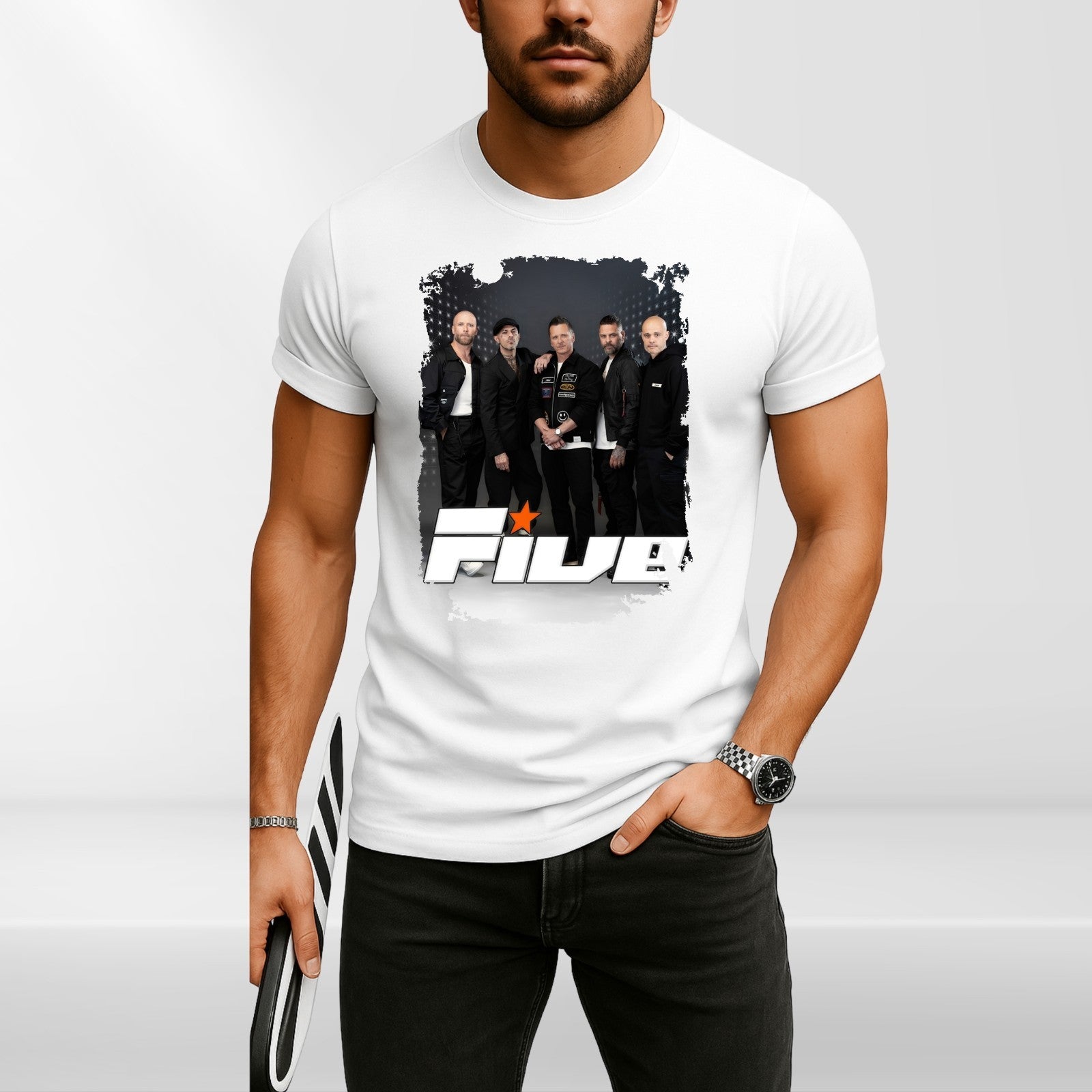 Five Band Concert T-Shirt Keep On Moving 2025 Tour t tshirt Retro Pop Gift Top