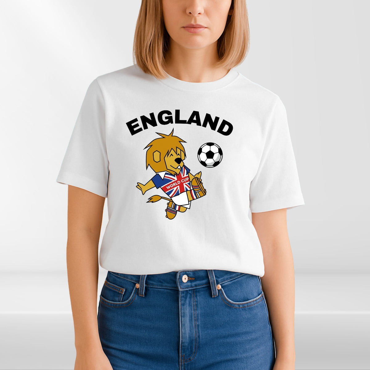 World Cup Willie England Football Fan T Shirt Retro Unisex Gift Tee Top