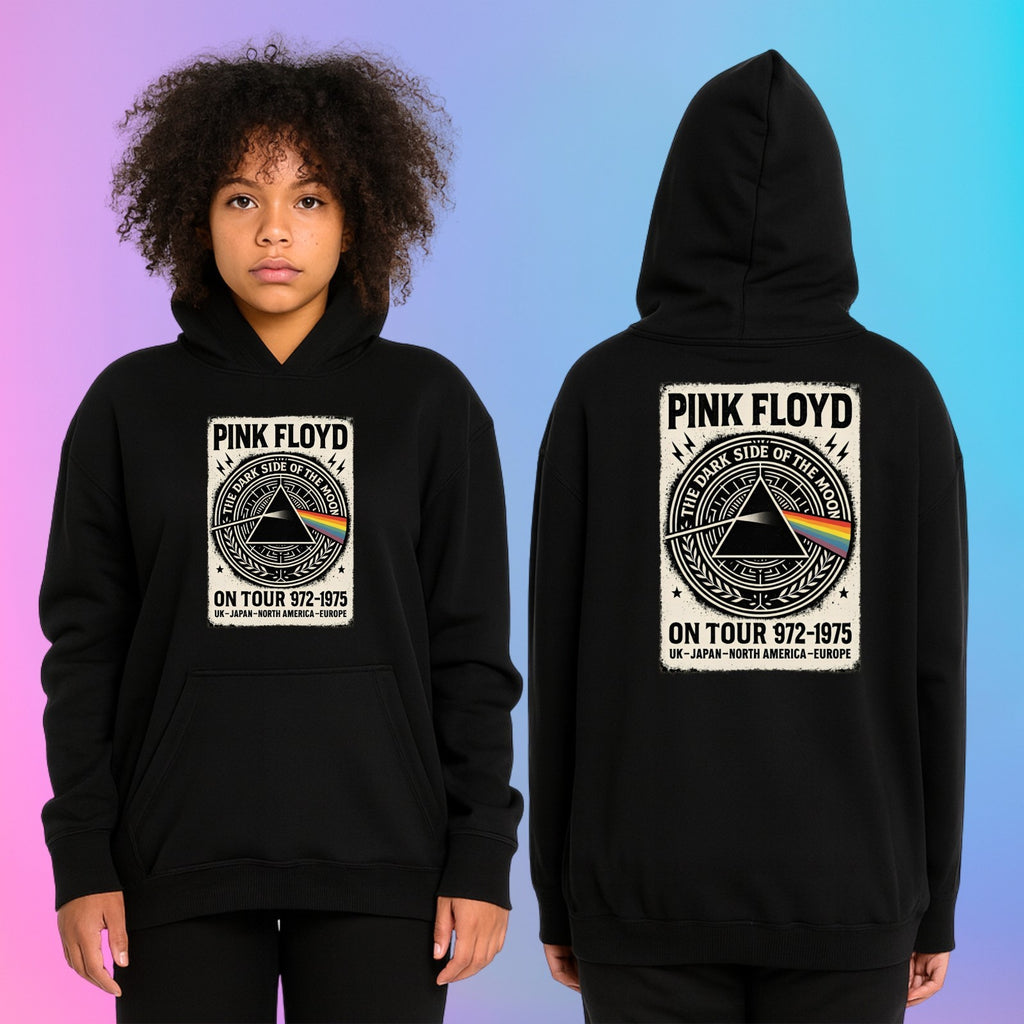 Vintage Psych Hoodie | Dark Side Of The Moon Band Hoodie | Music Gift Top 3Y–4XL