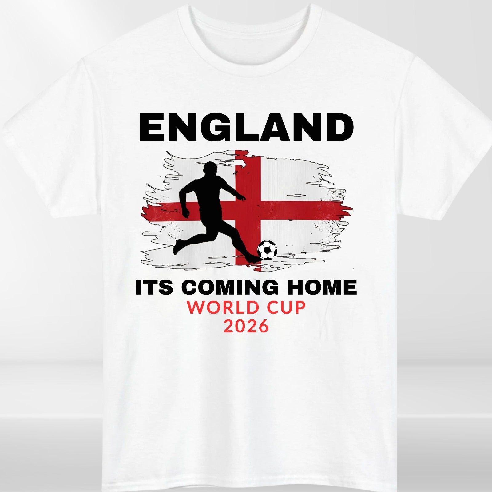 England 2026 Its Coming Home Football Fan T Shirt Soccer Graphic Tee