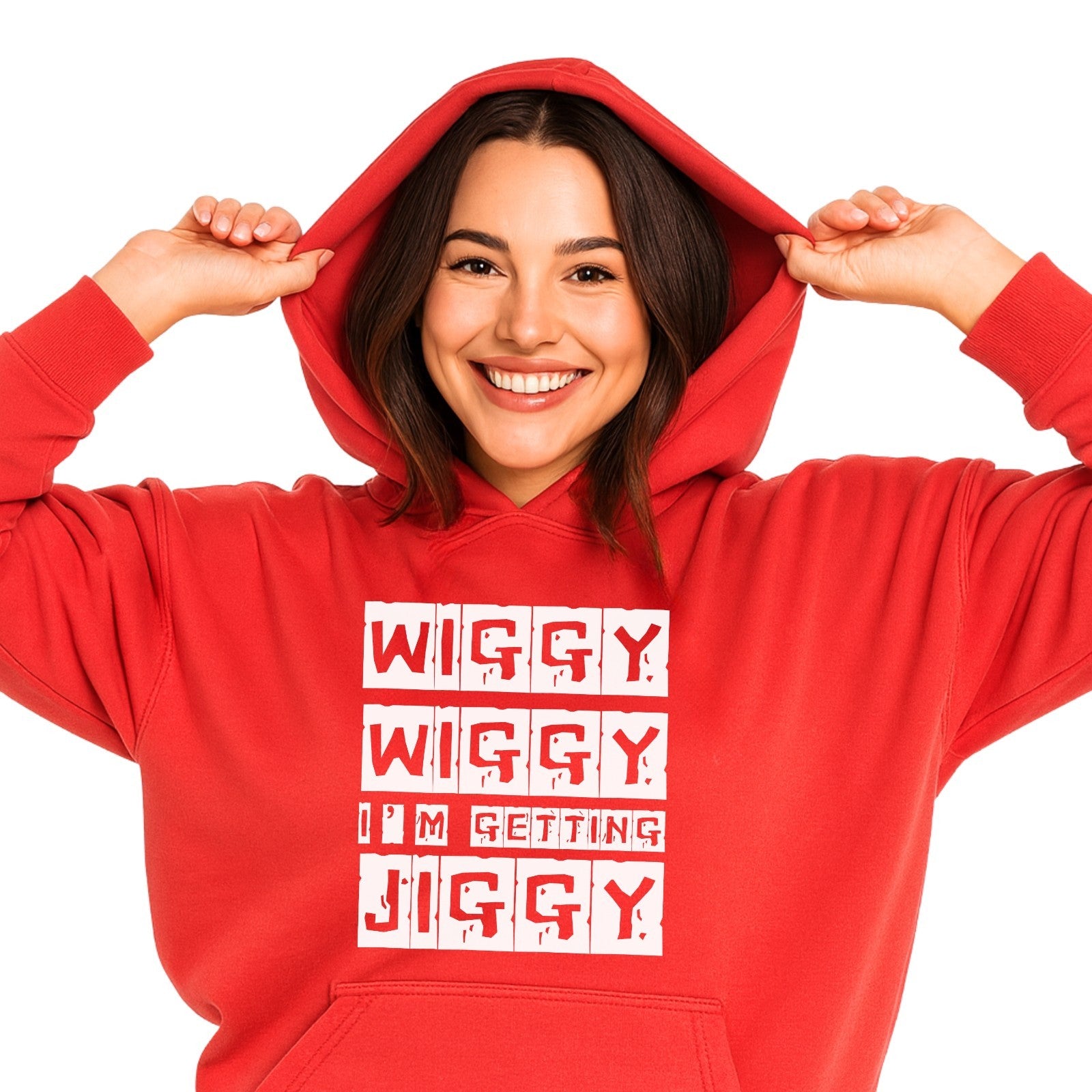 Wiggy Wiggy I’m Getting Jiggy Hoodie | Funny Streetwear Top | Size 3Y–4XL