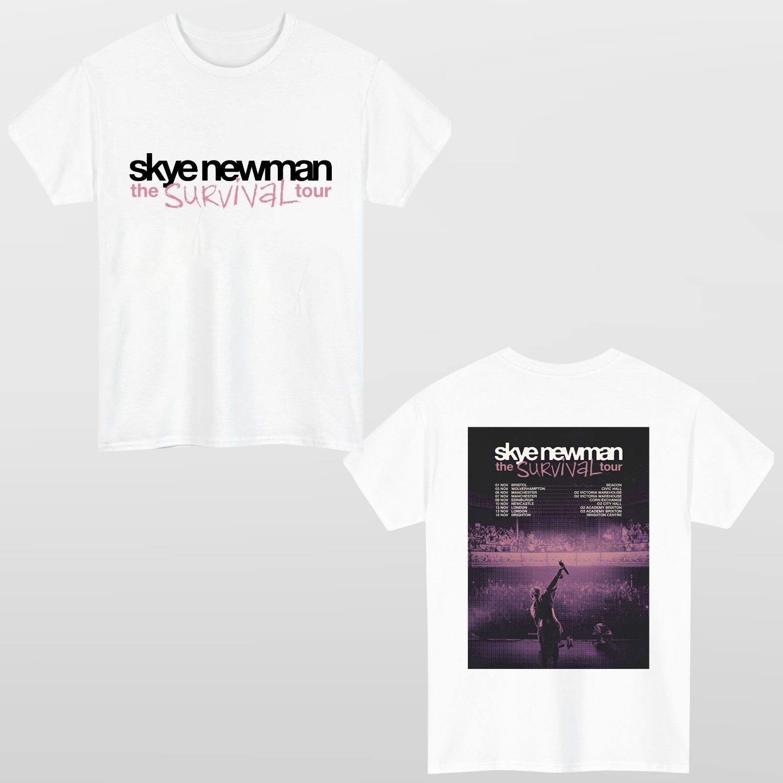 Skye Newman Survival Tour 2026 UK T Shirt Pop Music Concert Unisex Tee