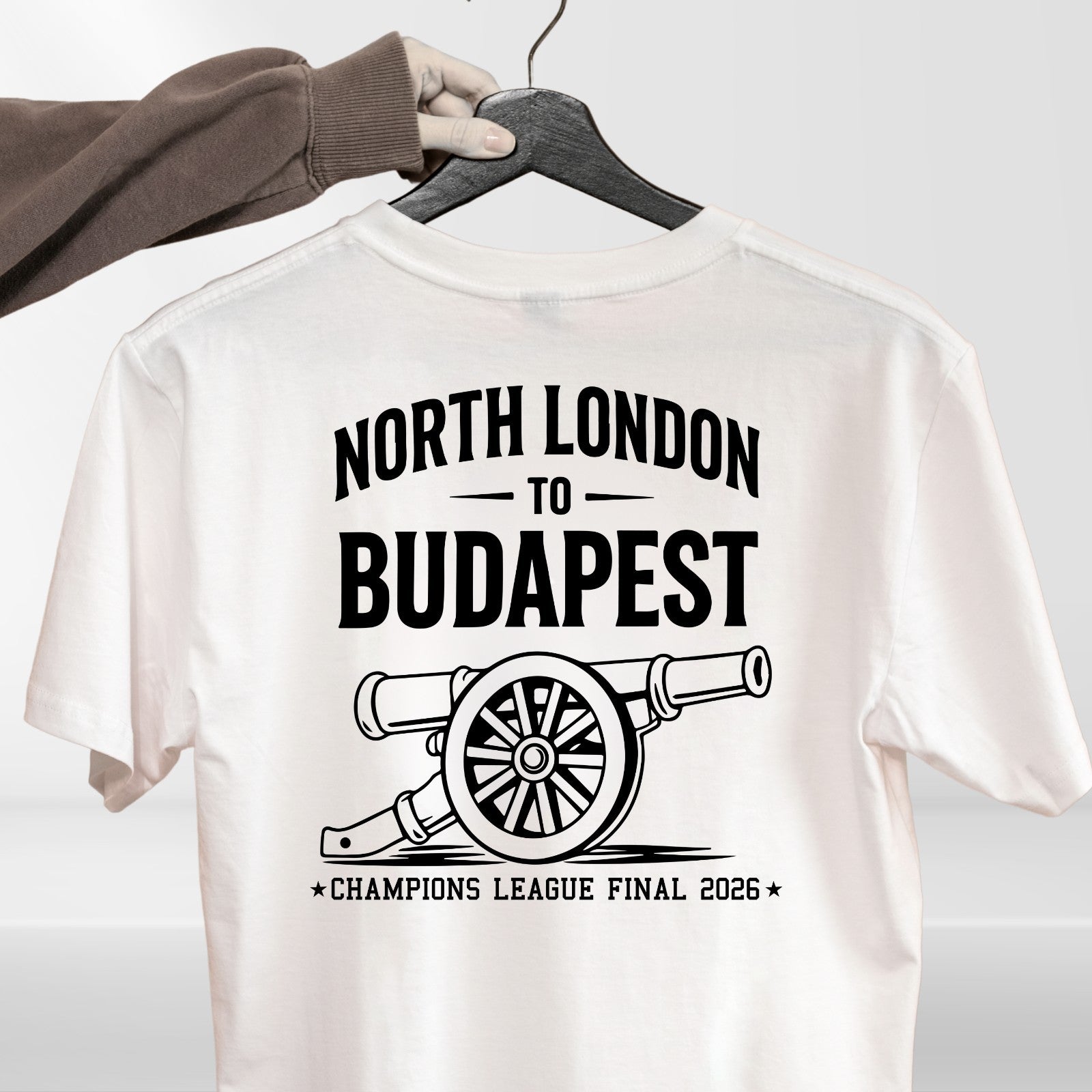 North London to Budapest T-Shirt Champions League Final 2026 - Football Fan Gift