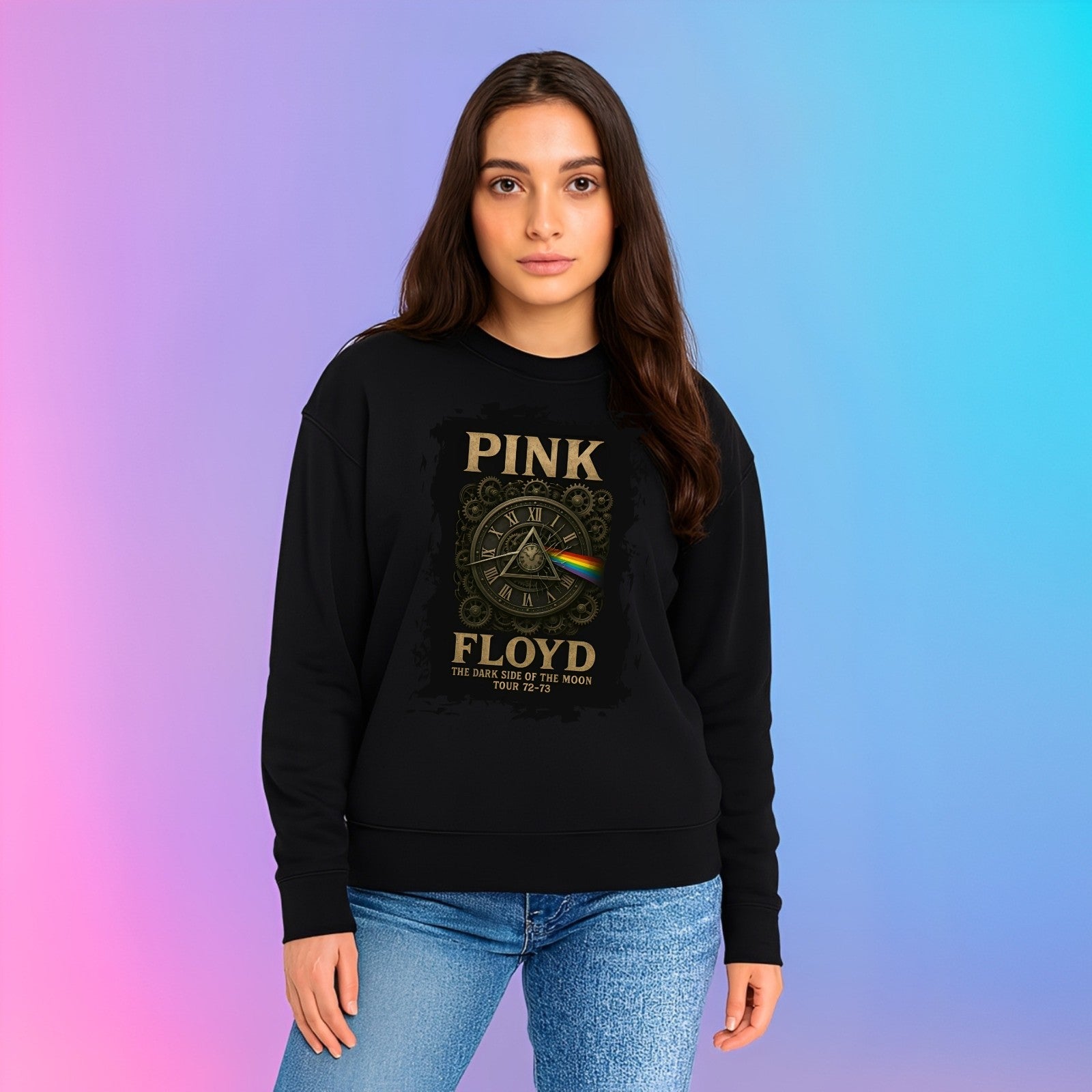 Pink Floyd Dark Side Of The Moon Jumper | Vintage Rock Sweatshirt | Unisex 4XL