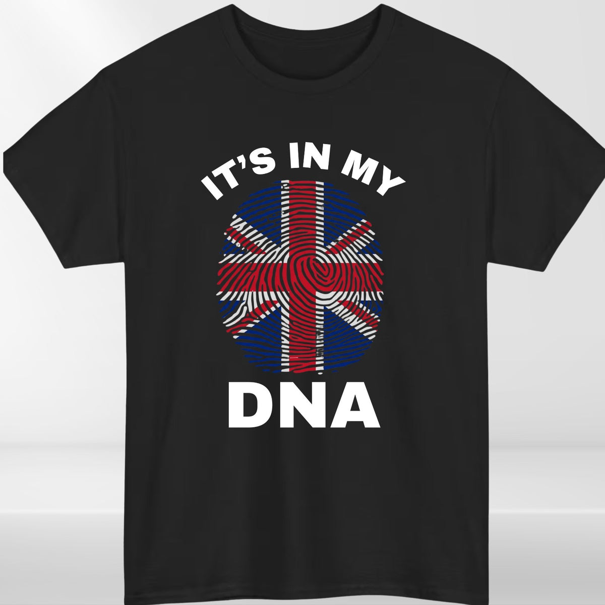 Britain Its In My DNA Funny Union Jack Flag T Shirt British Pride Unisex Cotton
