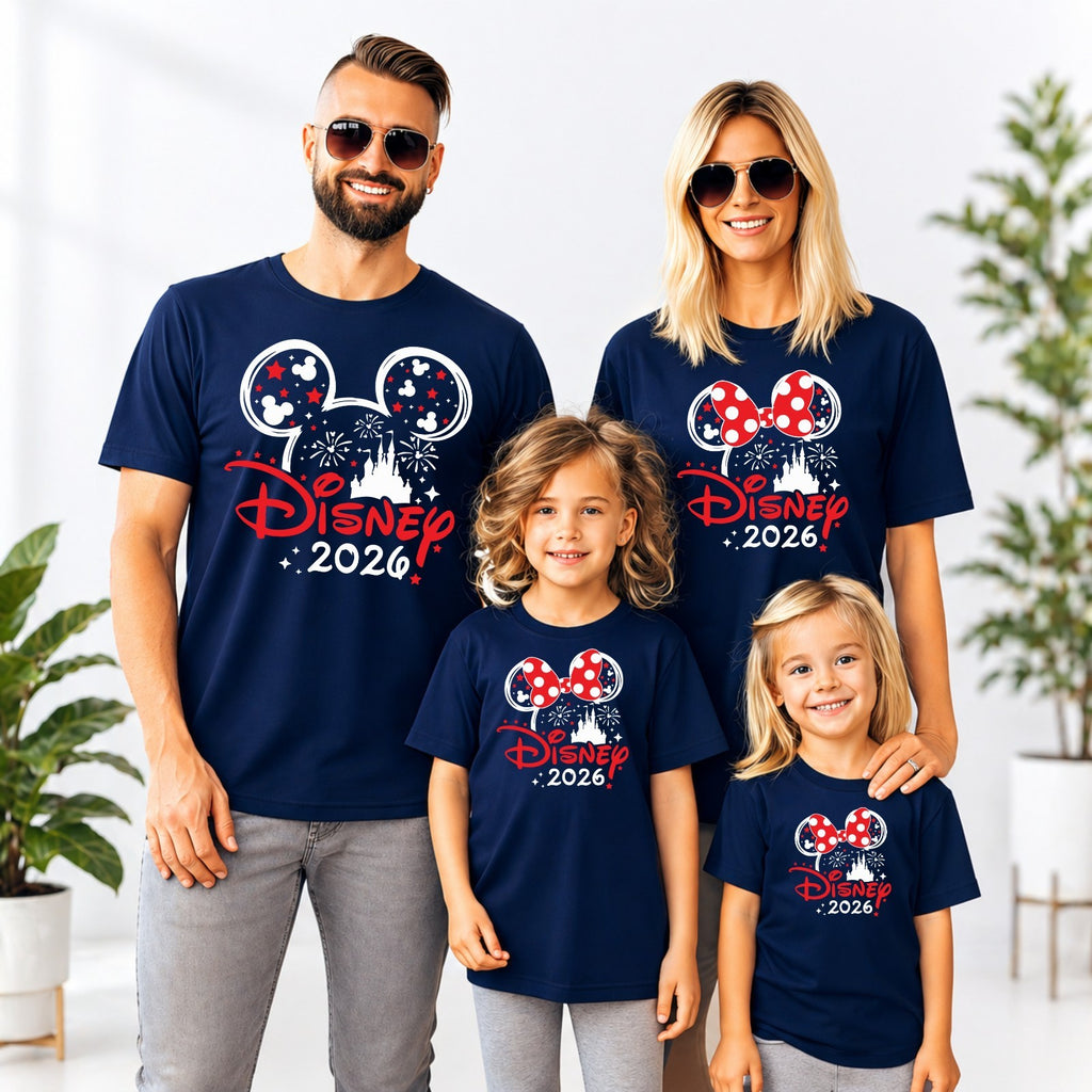Disney Trip 2026 Family Matching Minnie T Shirt Disneyland Holiday T-Shirt Gift