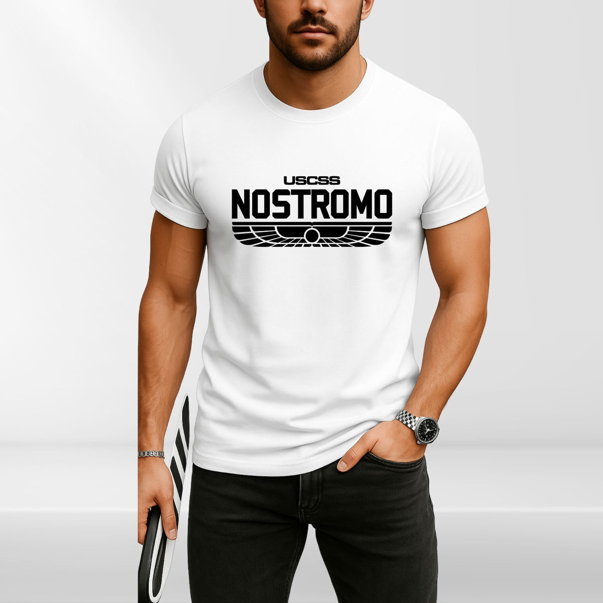 USCSS Nostromo t-shirt Alien geek nerd aliens sci fi top tee present gift
