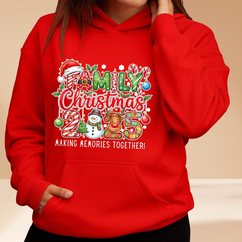 Family Christmas 2025 Hoodie | Matching Xmas Hoodie | Snowman & Reindeer Gift |