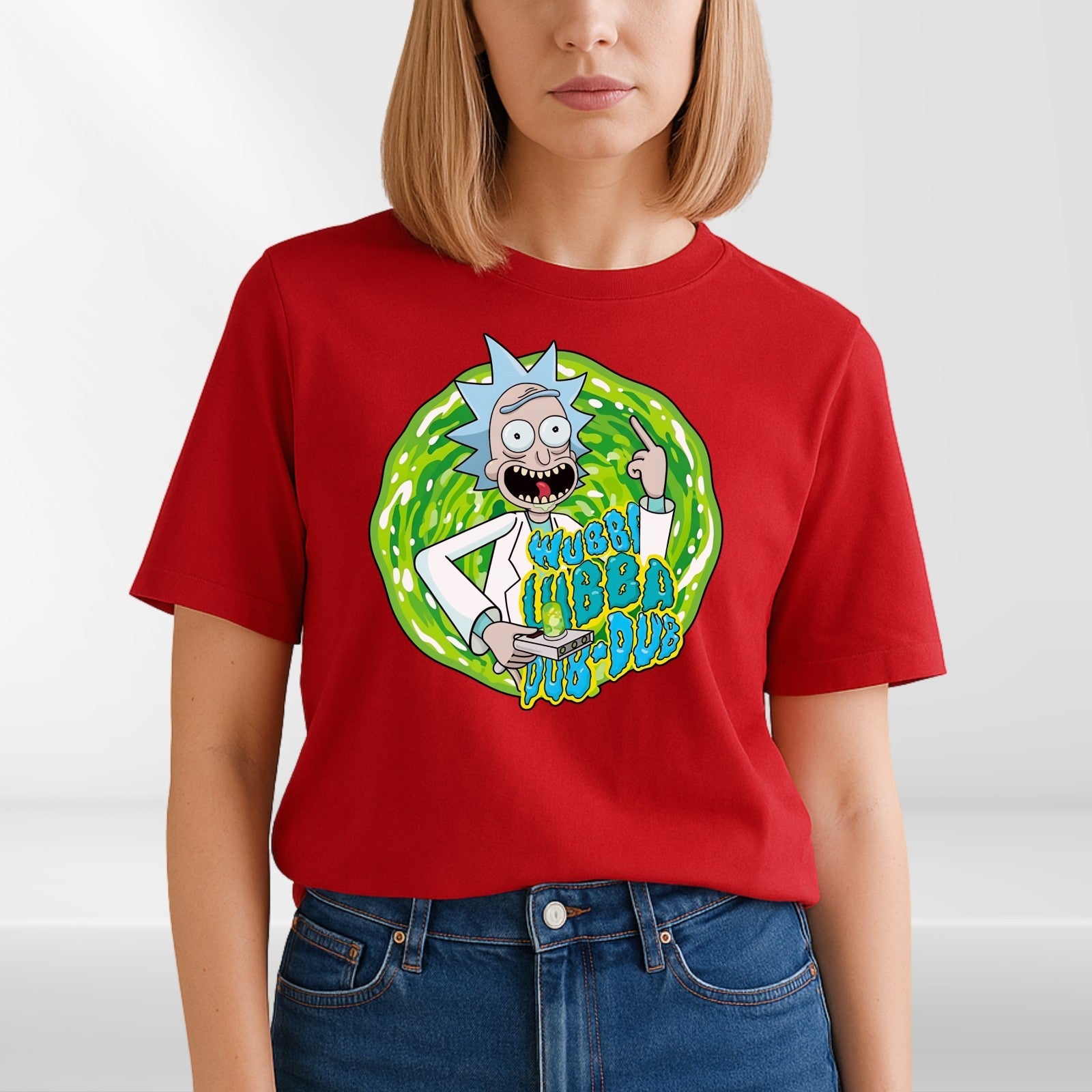 Rick and Morty Wubba Lubba Dub Dub T-Shirt Funny Cartoon Unisex Graphic Tee