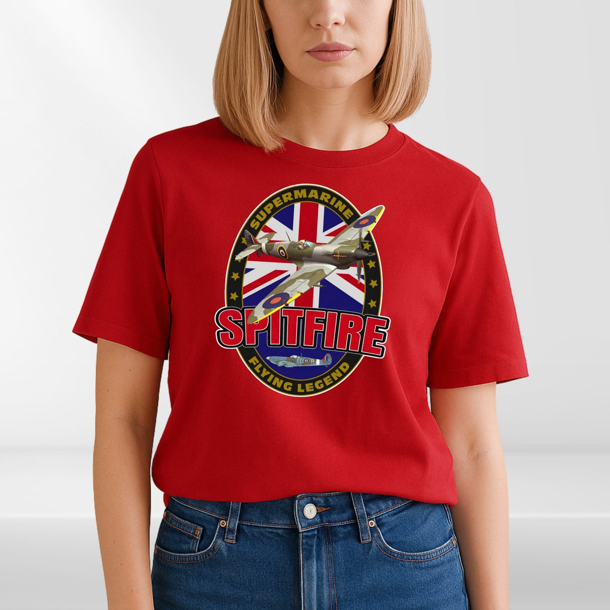 Supermarine Spitfire Aircraft Flying Legend Mens & Womens T-Shirt - Unisex Tee