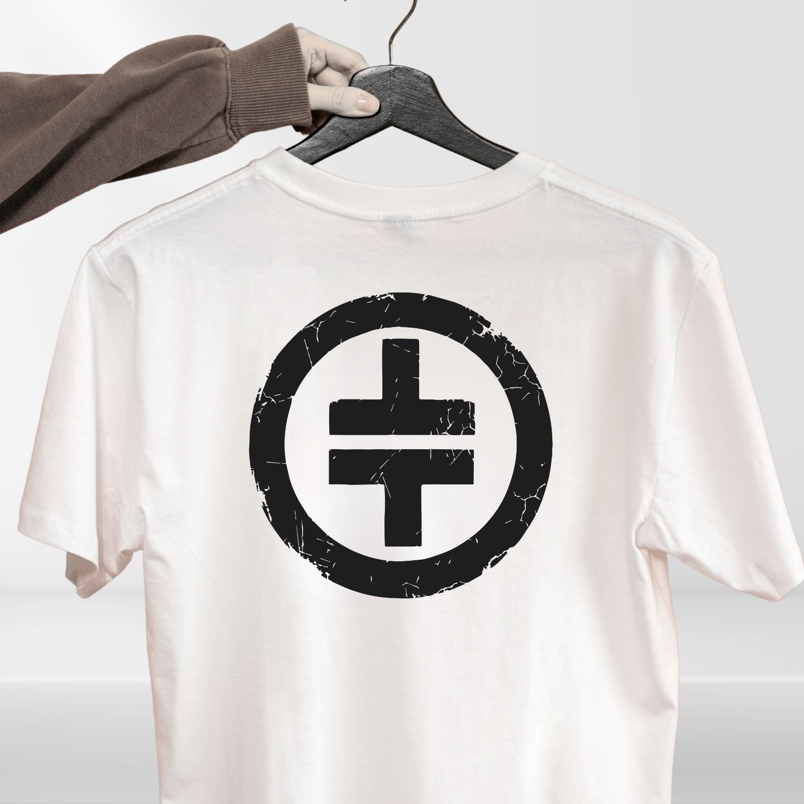 Glitter Circle Symbol Graphic T Shirt Music Inspired Unisex Tee Top