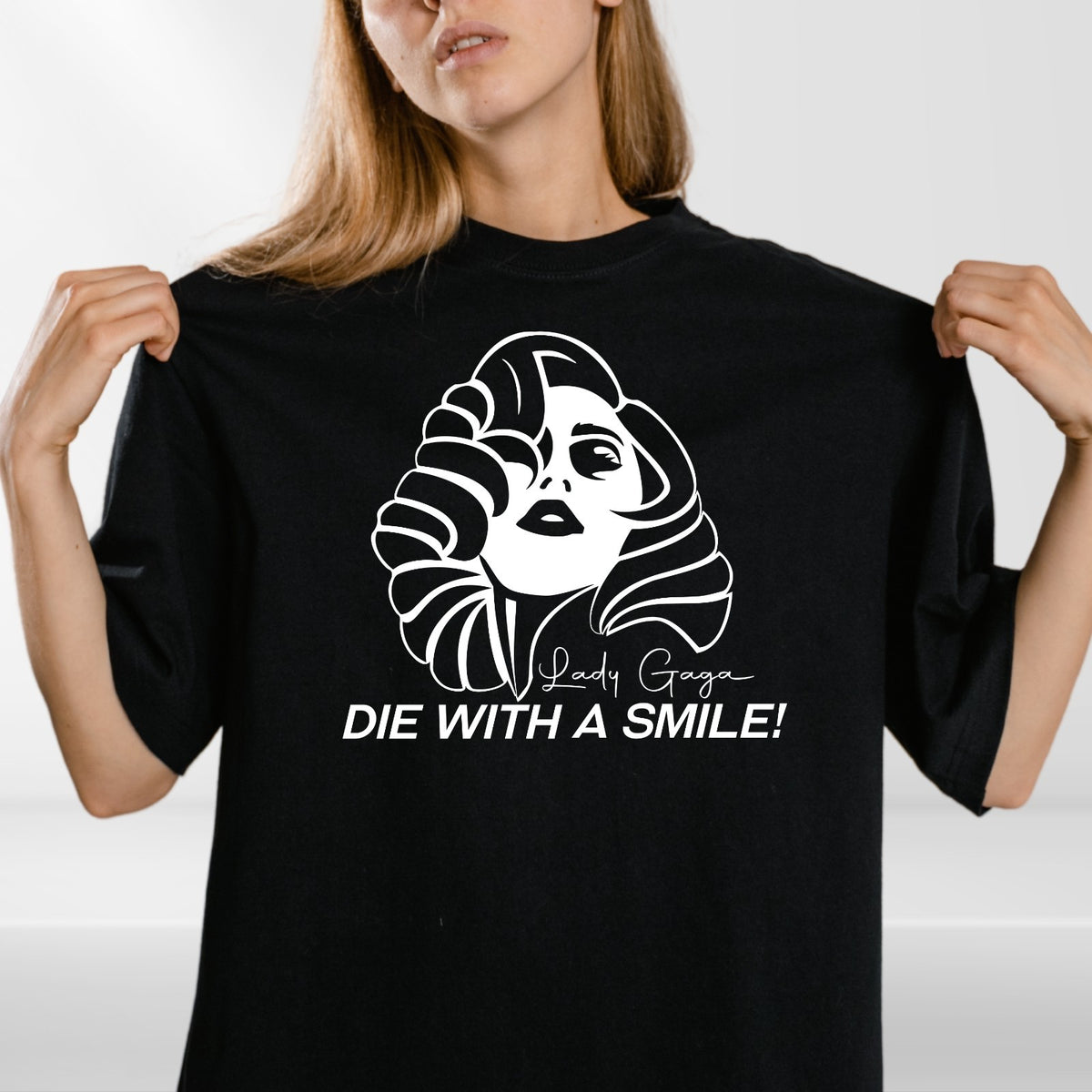 Die With a Simle T Shirt, Abstract Face Pop Art Tee for Music Fans